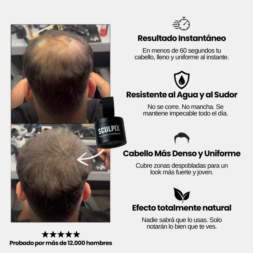 Sculpix™️ | Dile Adiós a las entradas, canas y calvicie